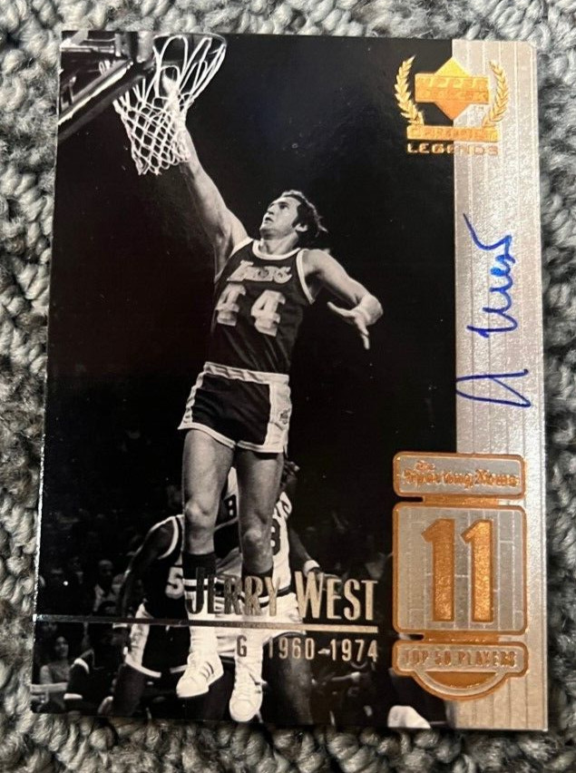 Jerry West signed autographed 1999-00 UPPER DECK CENTURY LEGENDS #11 Card Lakers