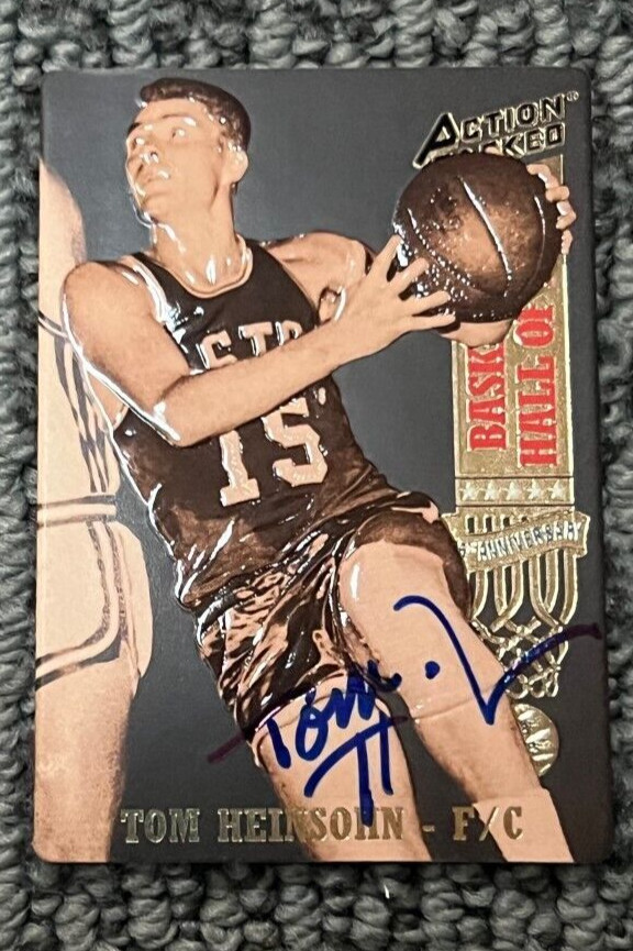 Tom Tommy Heinsohn Signed Autographed 1993 Action Packed Card #29