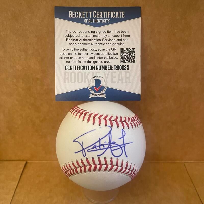 LUIS PATINO TAMPA BAY RAYS SIGNED AUTO M.L. BASEBALL BECKETT AUTHENTICATED