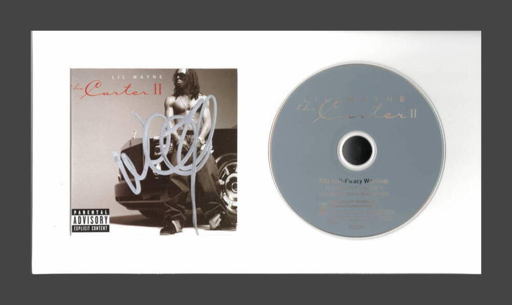 LIL WAYNE SIGNED AUTOGRAPH THA CARTER 2 FRAMED CD DISPLAY - READY TO HANG! JSA