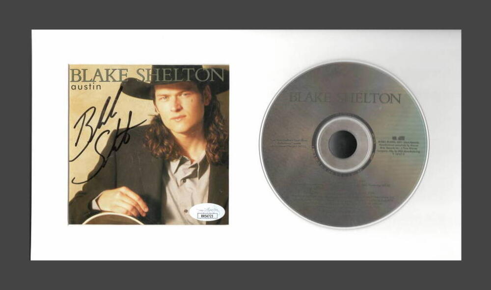 BLAKE SHELTON SIGNED AUTOGRAPH AUSTIN FRAMED CD DISPLAY - READY TO HANG! JSA COA