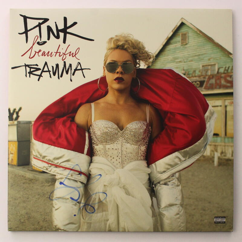 Pink P!nk Signed Autograph Album Vinyl Record - Beautiful Trauma w/ JSA COA