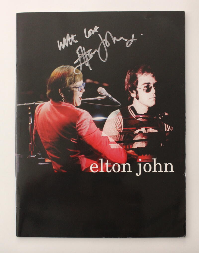 Elton John Signed Autograph Concert Tour Program Book - Beautiful Signature JSA