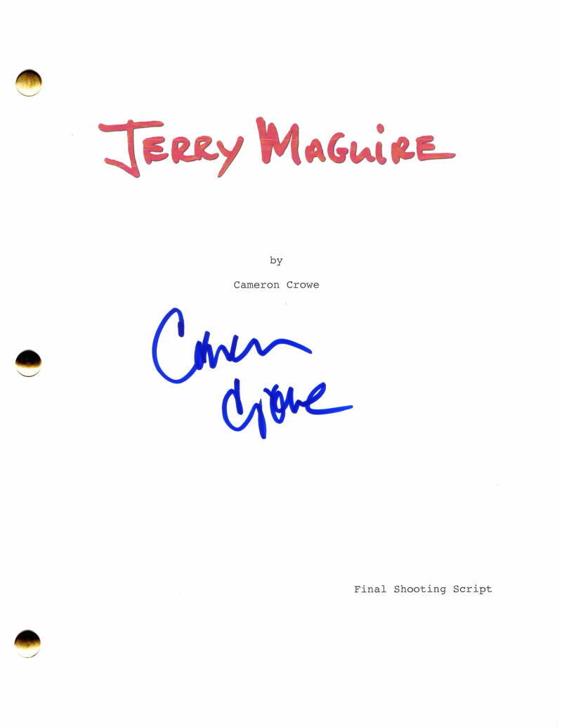 Cameron Crowe Signed Autograph Jerry Maguire Full Movie Script w/ Tom Cruise
