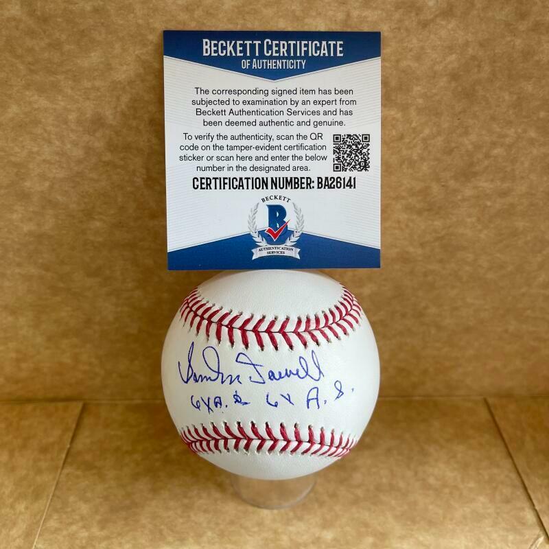 SAM MCDOWELL 6X A.S. SIGNED AUTOGRAPHED M.L. BASEBALL BAS BA26141