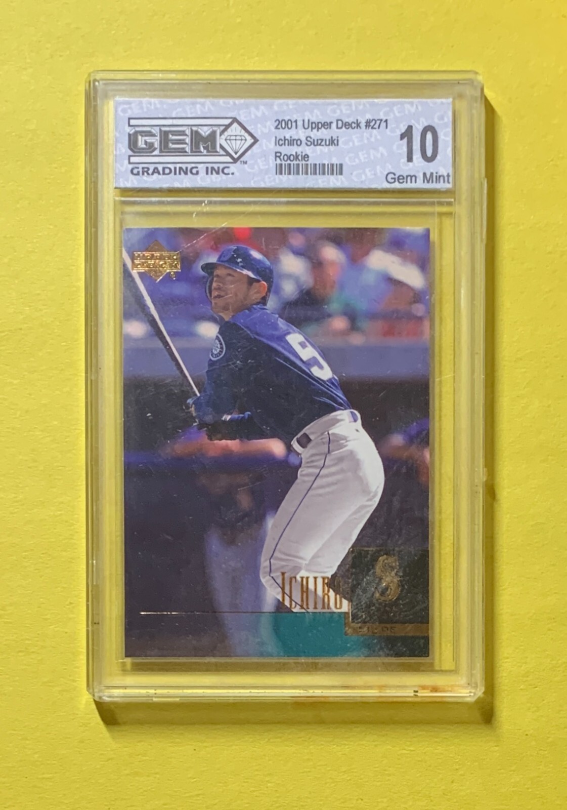 2001 UPPER DECK ICHIRO SUZUKI ROOKIE #271 GEM MINT 10