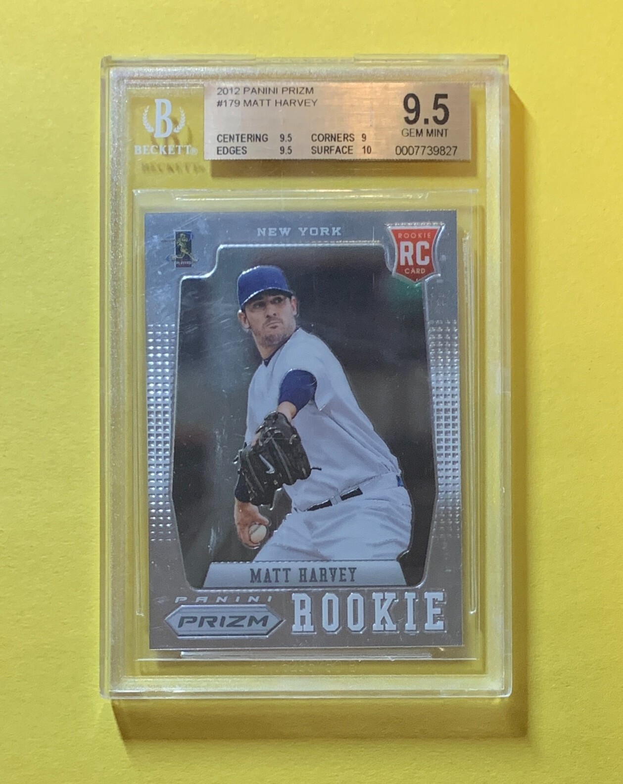 2021 PANINI PRIZM MATT HARVERY ROOKIE CARD #179 BGS GEM MINT 9.5