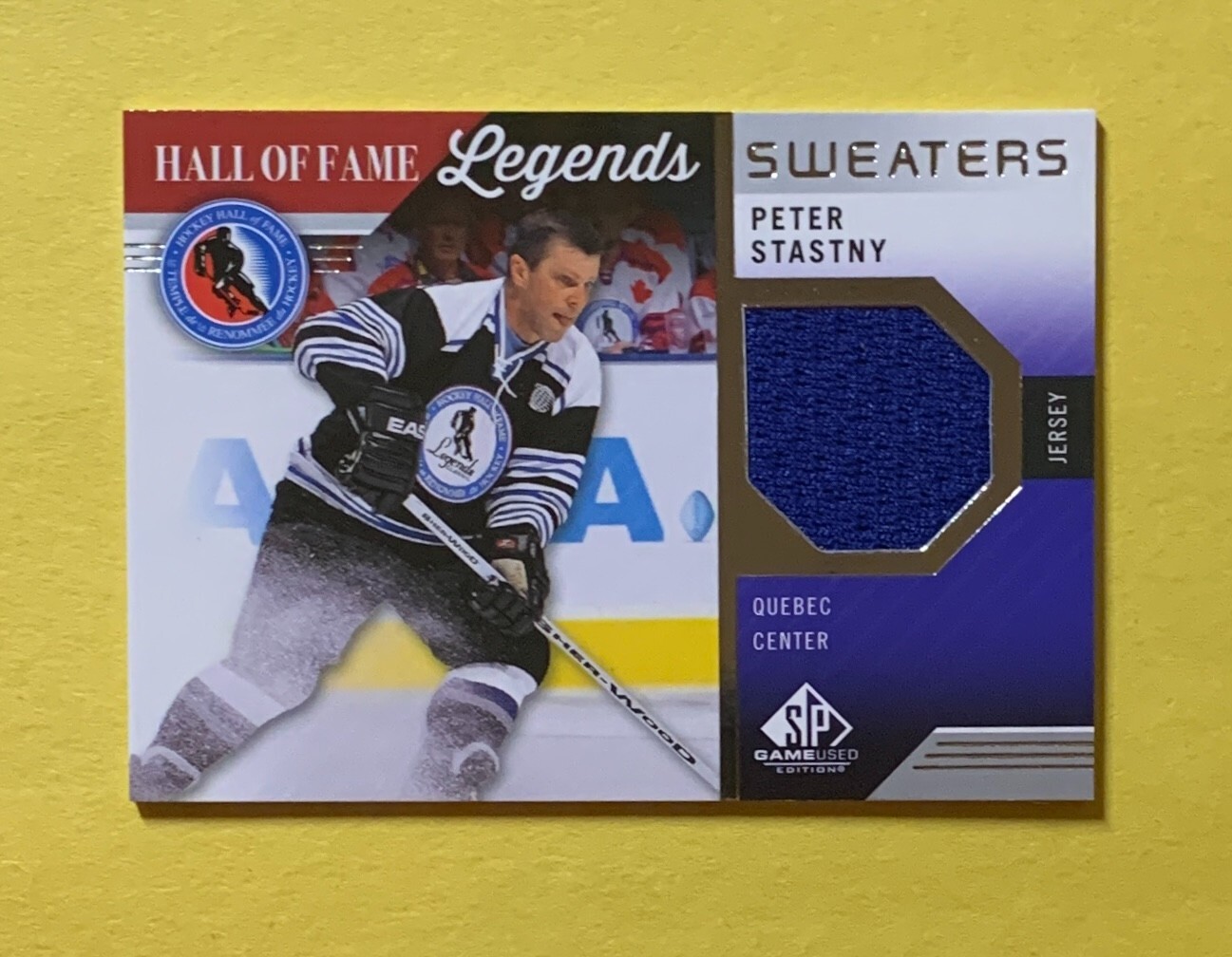 2021-22 UPPER DECK SP GAME USED PETER STASTNY HALL OF FAME LEGENDS SWEATERS