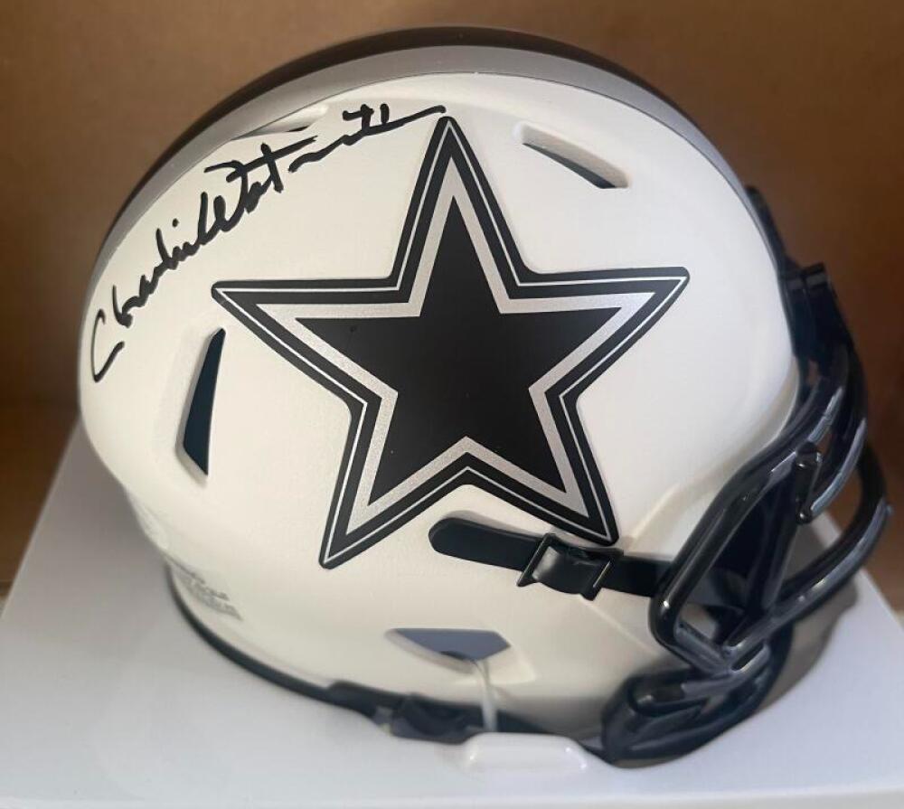 CHARLIE WATERS COWBOYS SIGNED AUTOGRAPHED MINI HELMET JSA WIT647393