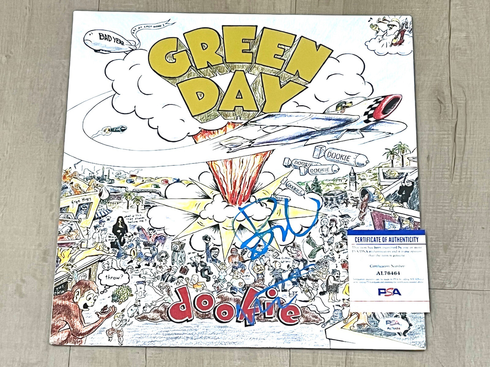 Green Day Signed Billy Joe Armstrong Mike Dirnt Dookie Vinyl Album LP PSA DNA #2