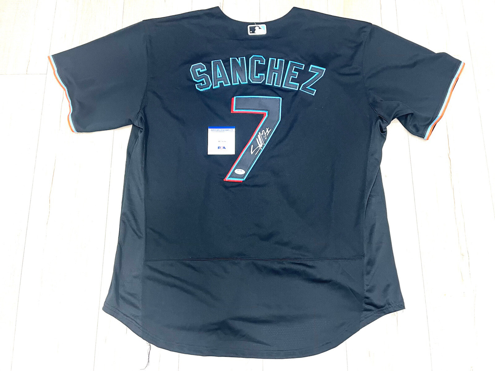 Jesus Sanchez Hand Signed Miami Marlins Jersey PSA DNA CERT