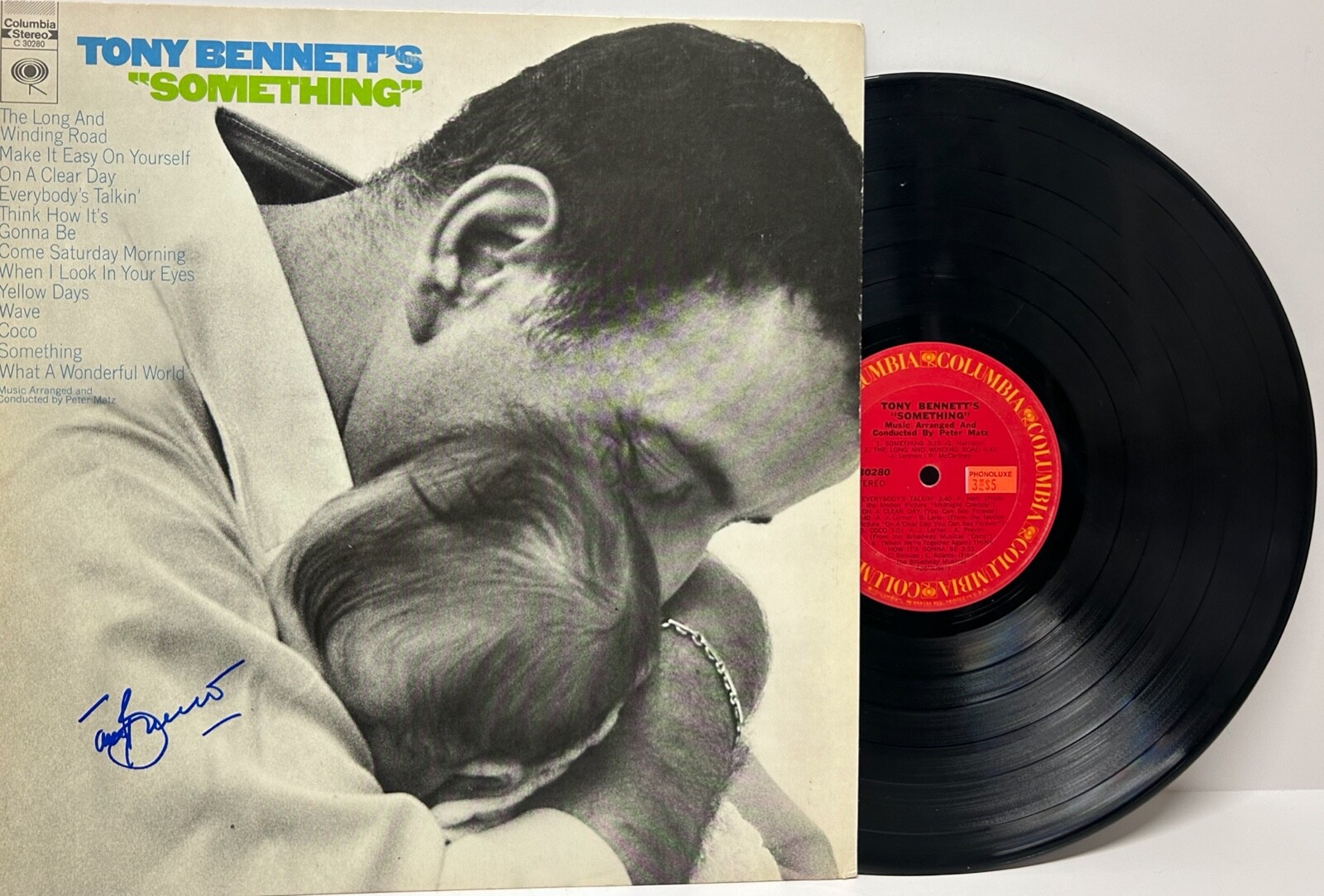 TONY BENNETT Signed Autograph LP Cover 