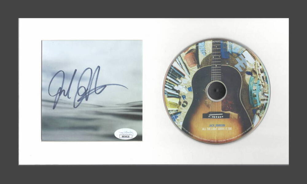 JACK JOHNSON SIGNED AUTOGRAPH ALL THE LIGHT ABOVE IT TOO FRAMED CD DISPLAY - JSA
