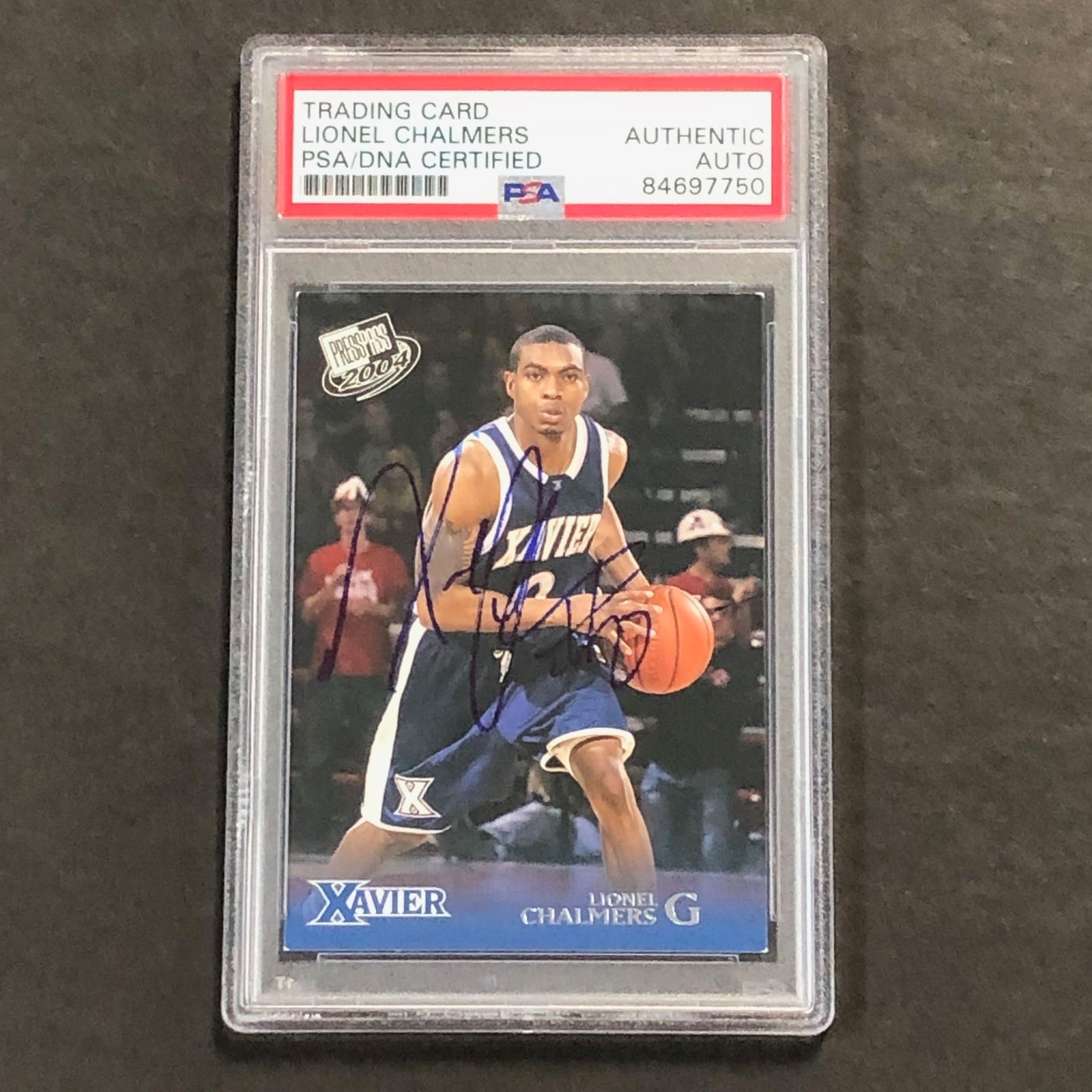 2004 Press Pass #6 Lionel Chalmers Signed Card AUTO PSA Slabbed Xavier