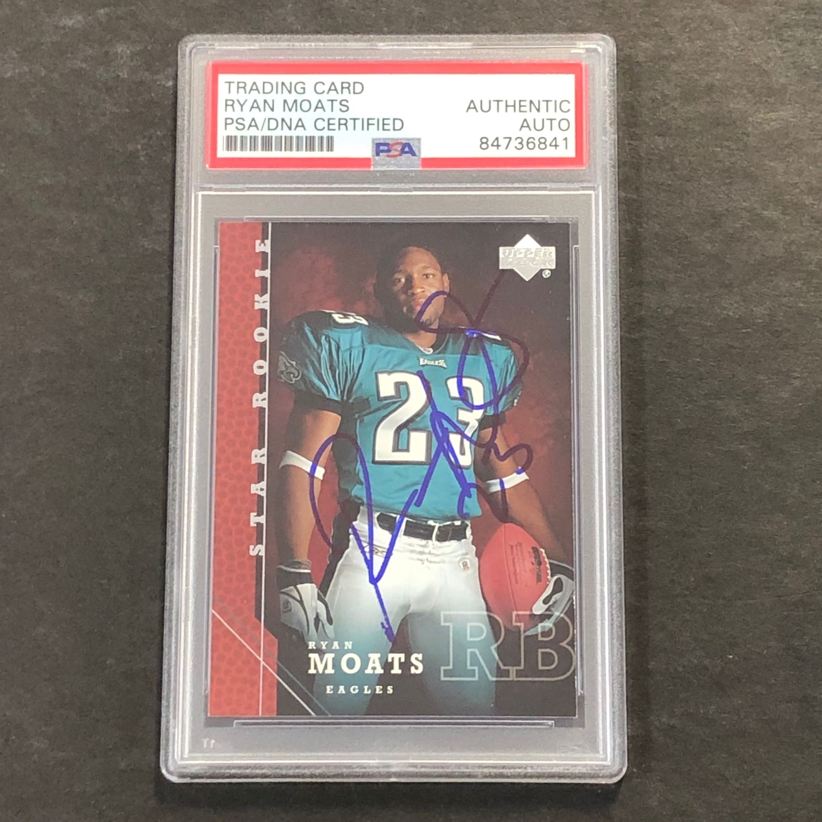2005 Upper Deck Football #233 Ryan Moats Signed Card PSA Slabbed Auto Eagles