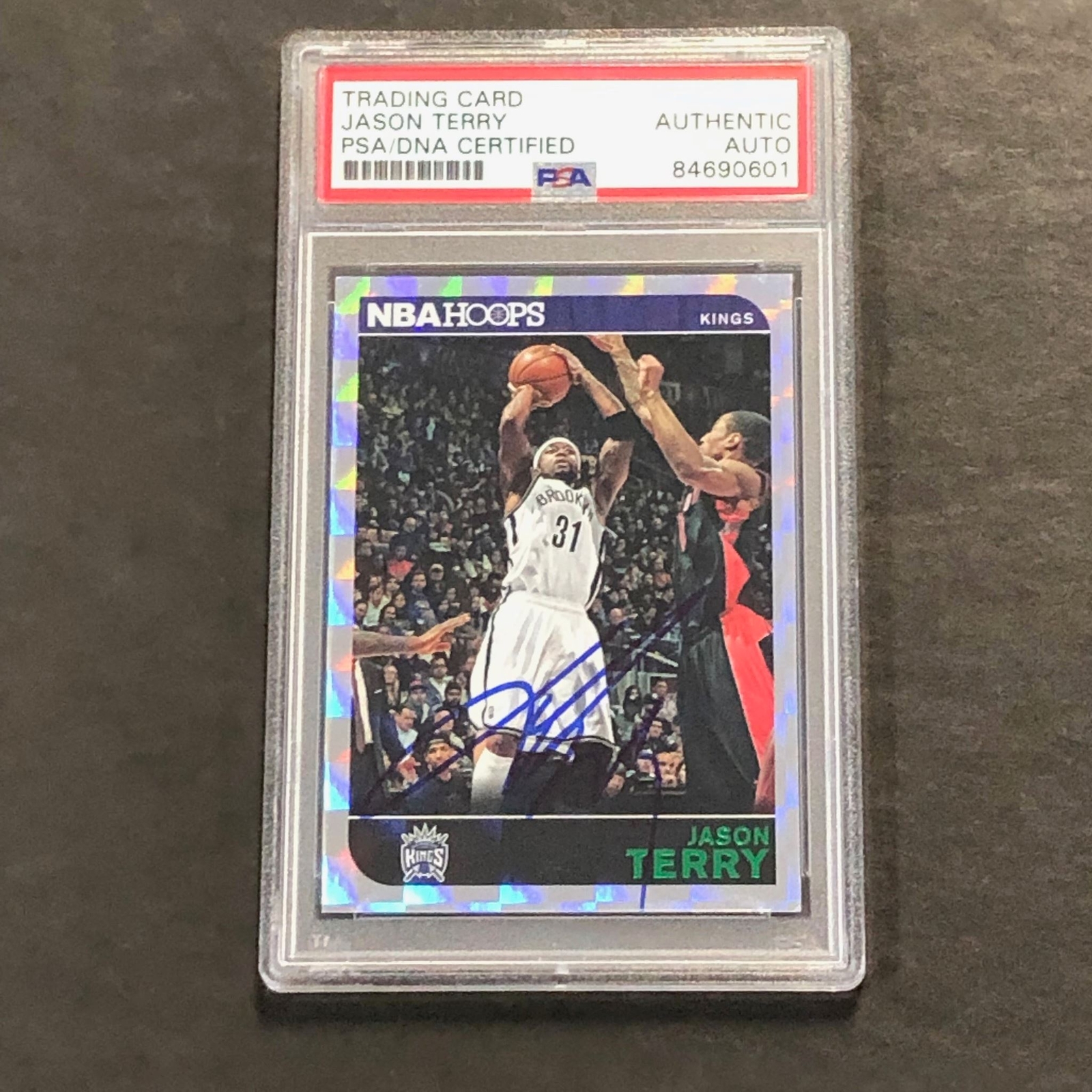 2014-15 Panini NBA Hoops #246 Jason Terry Signed Card PSA Slabbed Kings