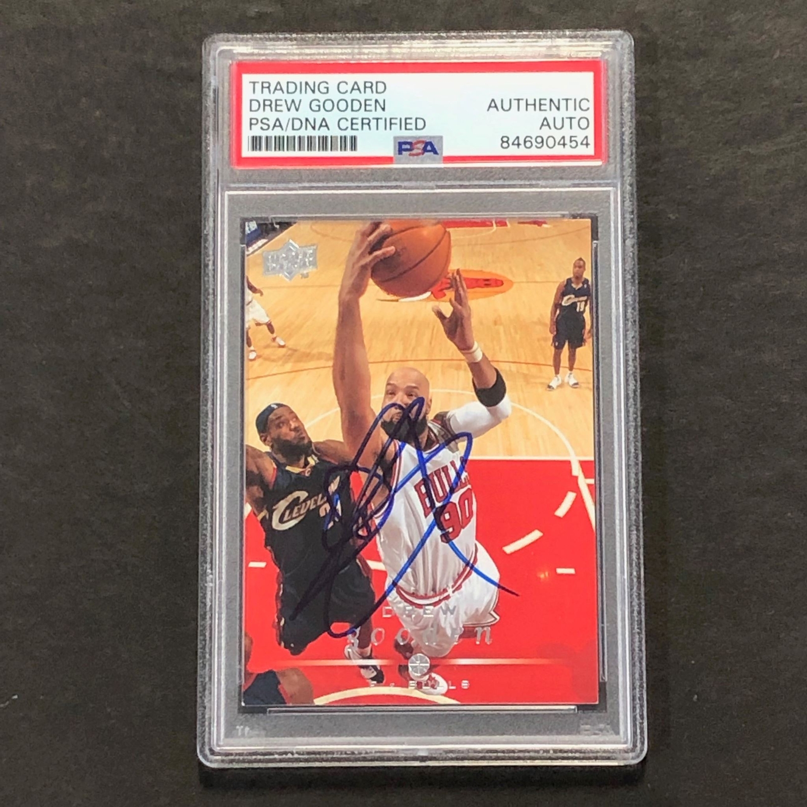 2008-09 Upper Deck #4 Drew Gooden Signed Card AUTO PSA/DNA Slabbed Bulls