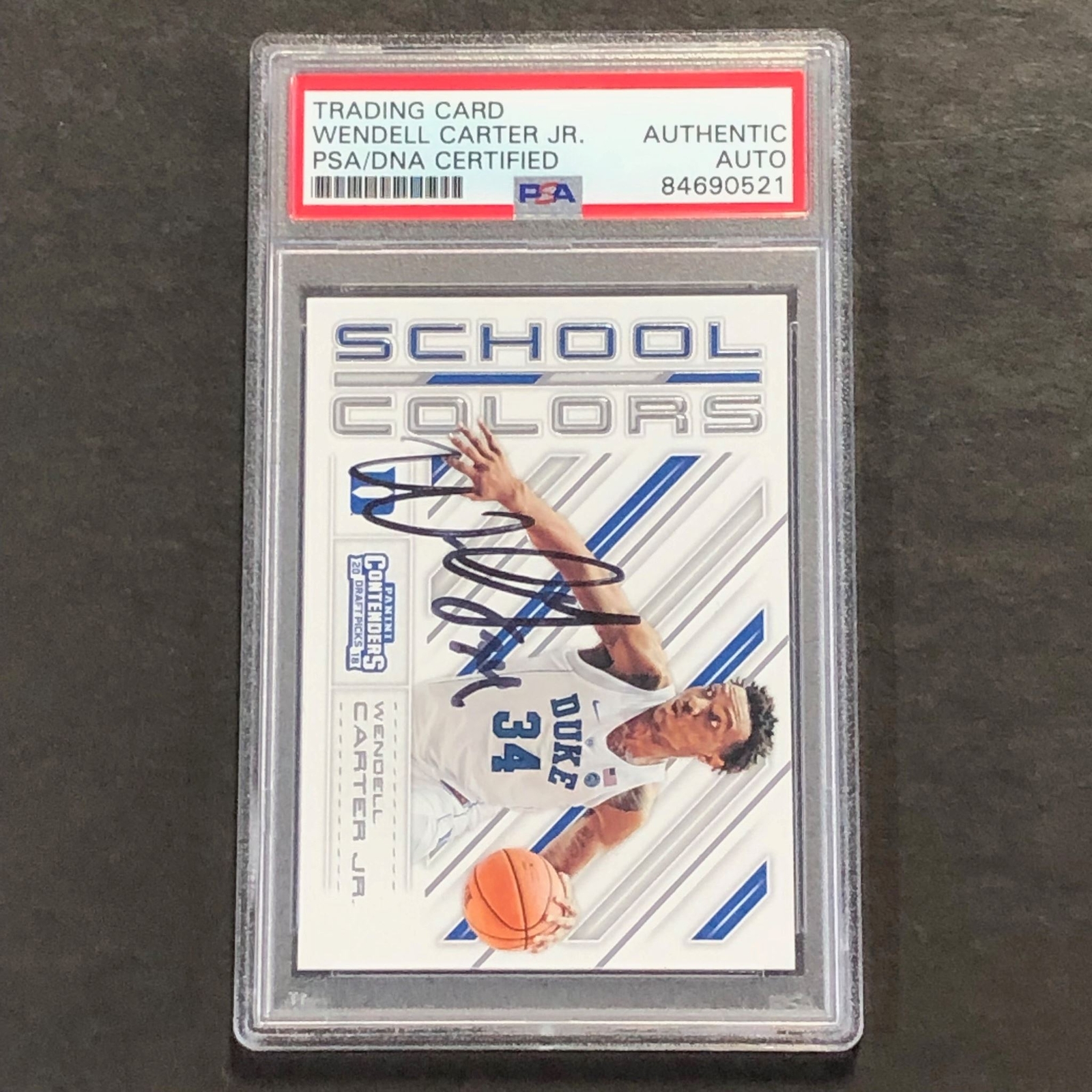 2018-19 Panini Contenders #7 Wendell Carter Jr Auto Signed Card PSA/DNA Encapsul