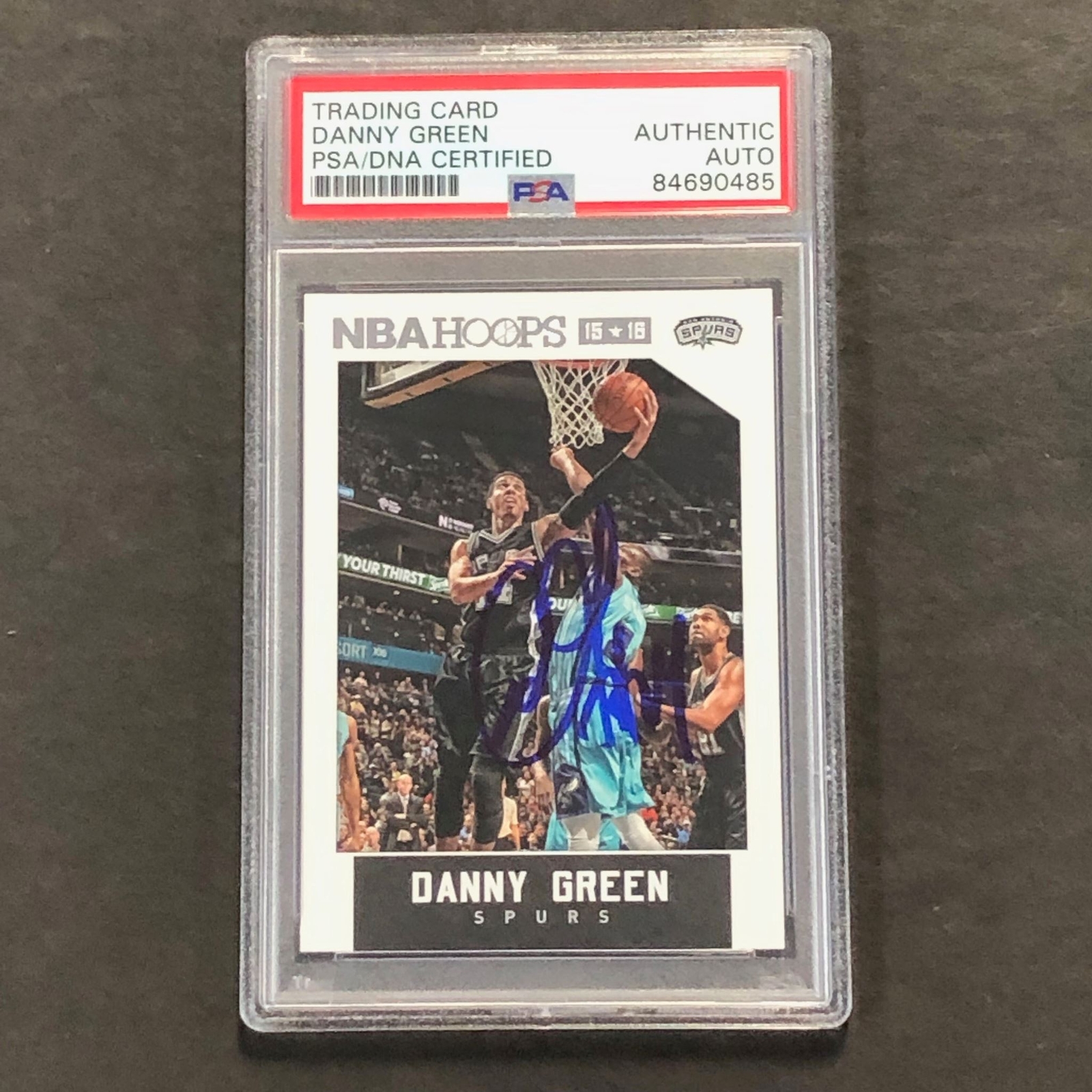 2015-16 NBA Hoops #247 Danny Green Signed Card AUTO PSA Slabbed San Antonio Spur