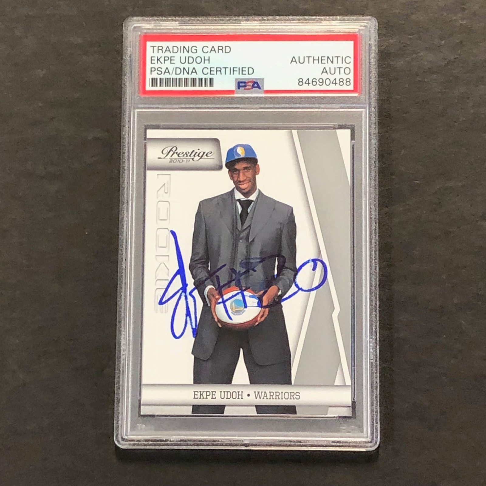 2010-11 Panini Prestige #156 Ekpe Udoh Signed Card AUTO PSA Slabbed RC Warriors