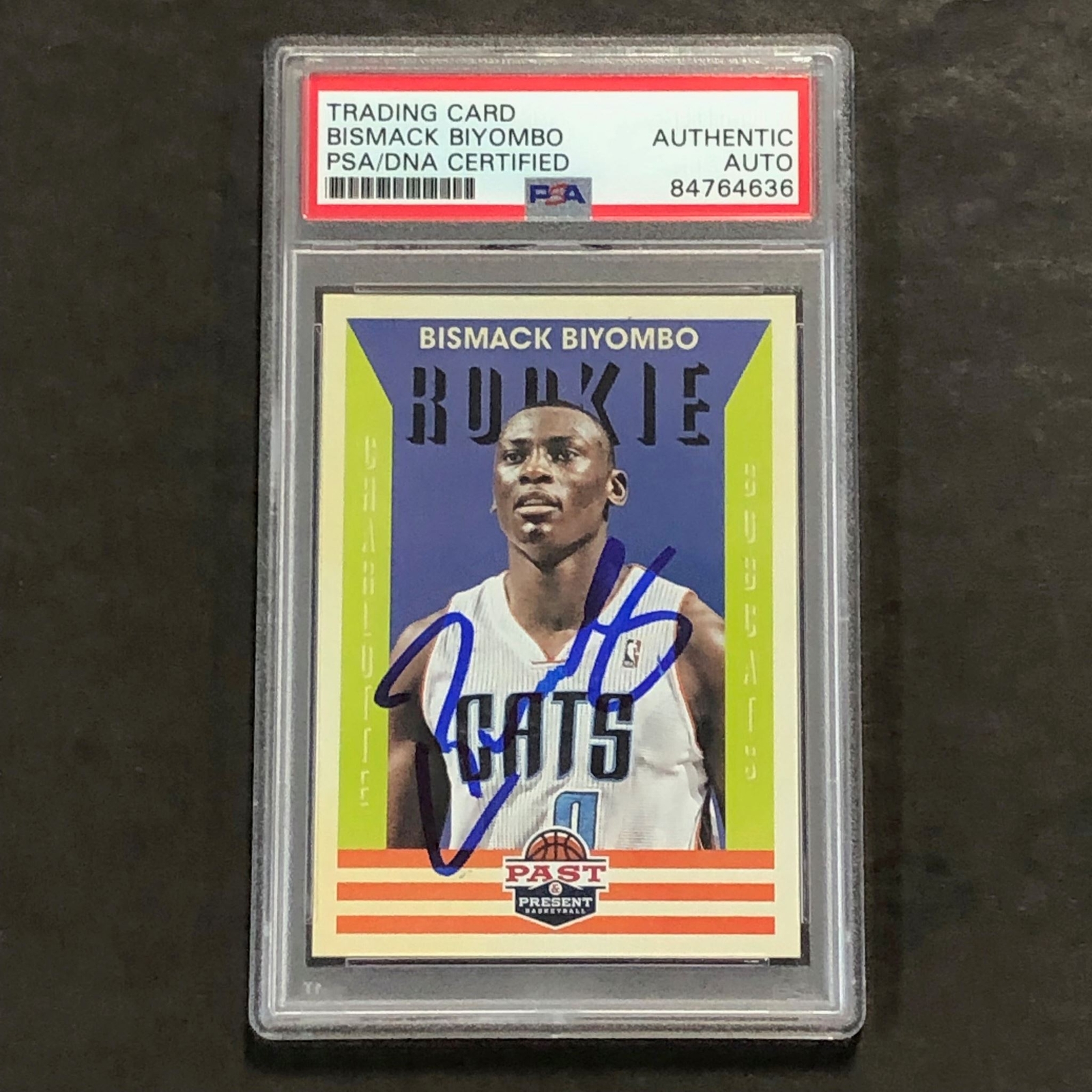 2011-12 Panini Past & Present #222 Bismack Biyombo Signed Card AUTO PSA Slabbed