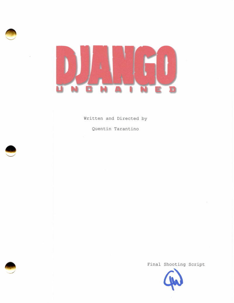 Christoph Waltz Signed Autograph Django Unchained Full Movie Script w/ Jame Foxx