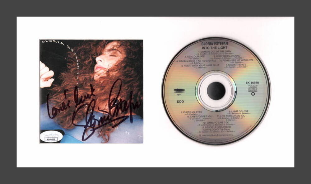 Gloria Estefan Signed Autograph Into the Light Framed CD Display w/ JSA COA

