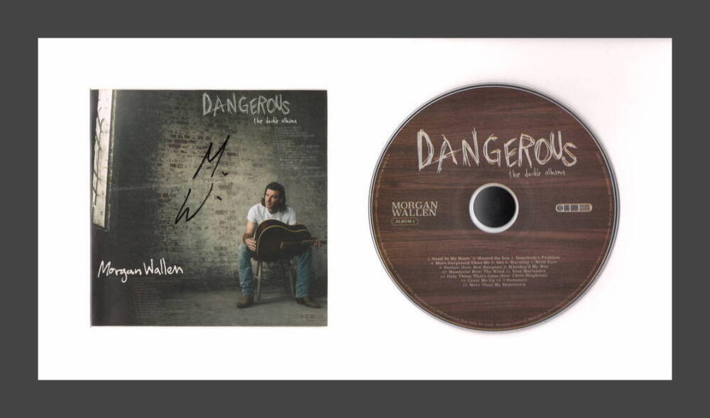 Morgan Wallen Signed Autograph Dangerous: The Double Album Framed CD Display JSA

