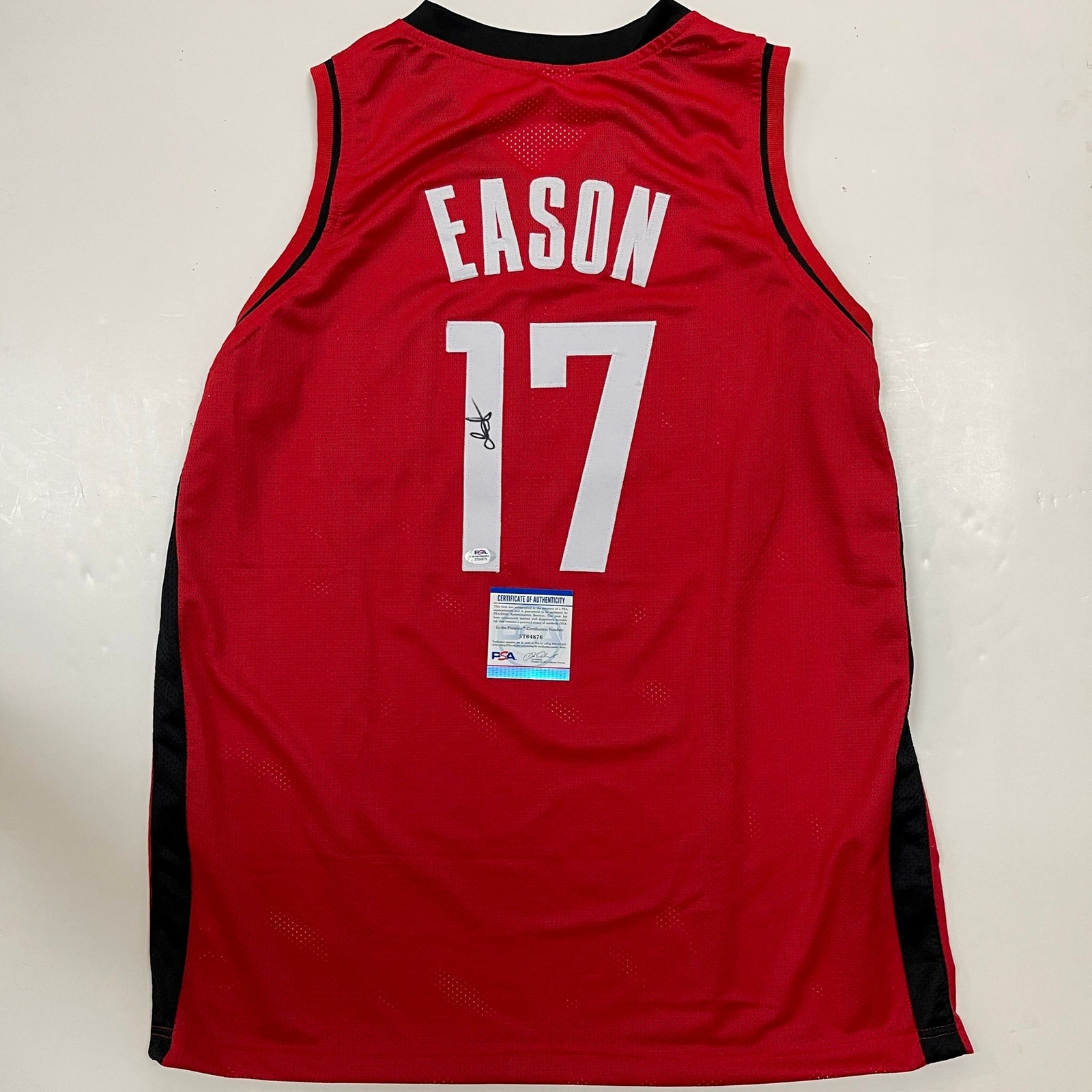 TARI EASON signed jersey PSA/DNA Houston Rockets Autographed
