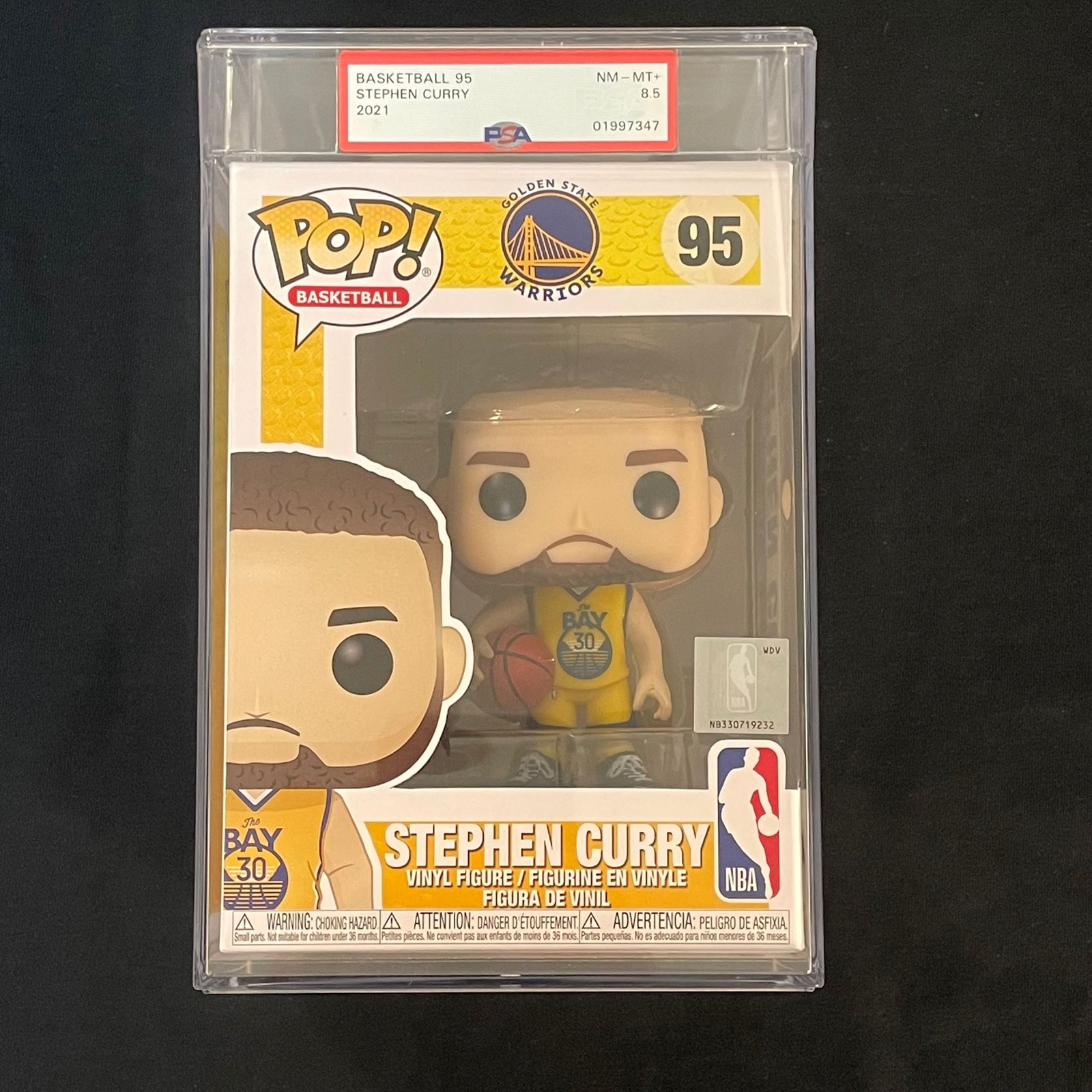 Stephen Curry Encapsulated Funko Pop #43 PSA NM-MT 8.5 Warriors
