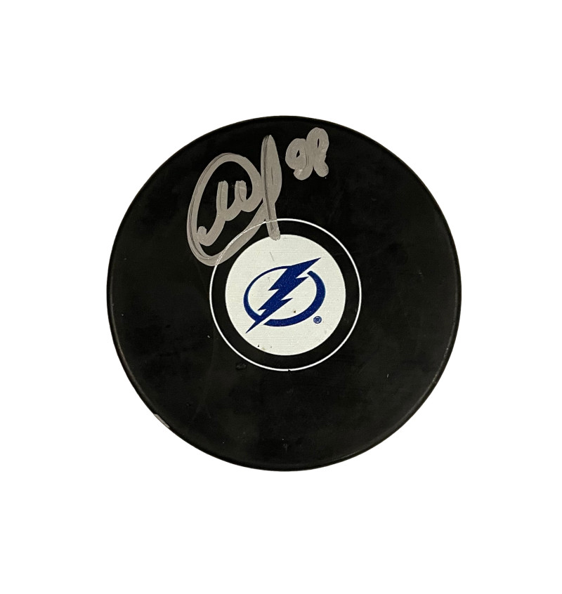Mikhail Sergachev Signed Autograph Tampa Bay Lightning Hockey Puck - Canadiens
