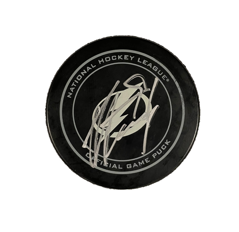 Steven Stamkos Signed Autograph Tampa Bay Lightning Hockey Puck - Legend JSA COA

