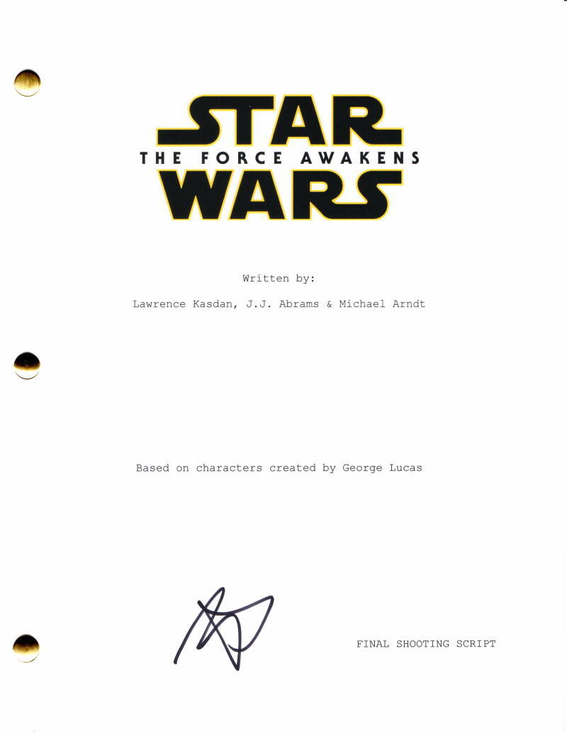 Ben Schwartz Signed Autograph Star Wars The Force Awakens Full Movie Script BB-8
