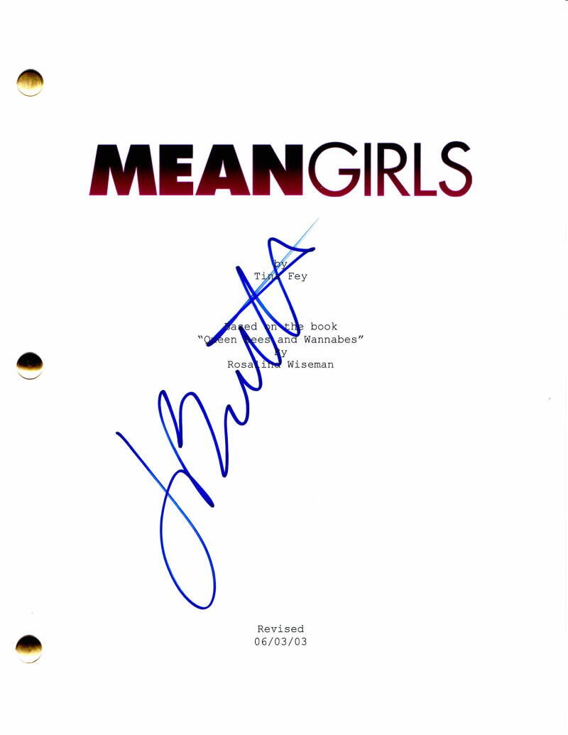 Jonathan Bennett Signed Autograph Mean Girls Full Movie Script - Aaron Samuels
