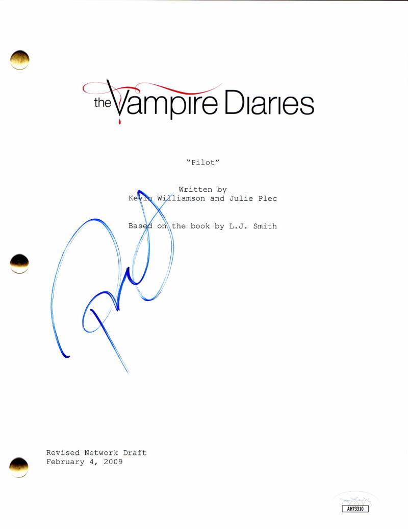 Paul Wesley Signed Autograph The Vampire Diaries Full Pilot Script w/ JSA COA
