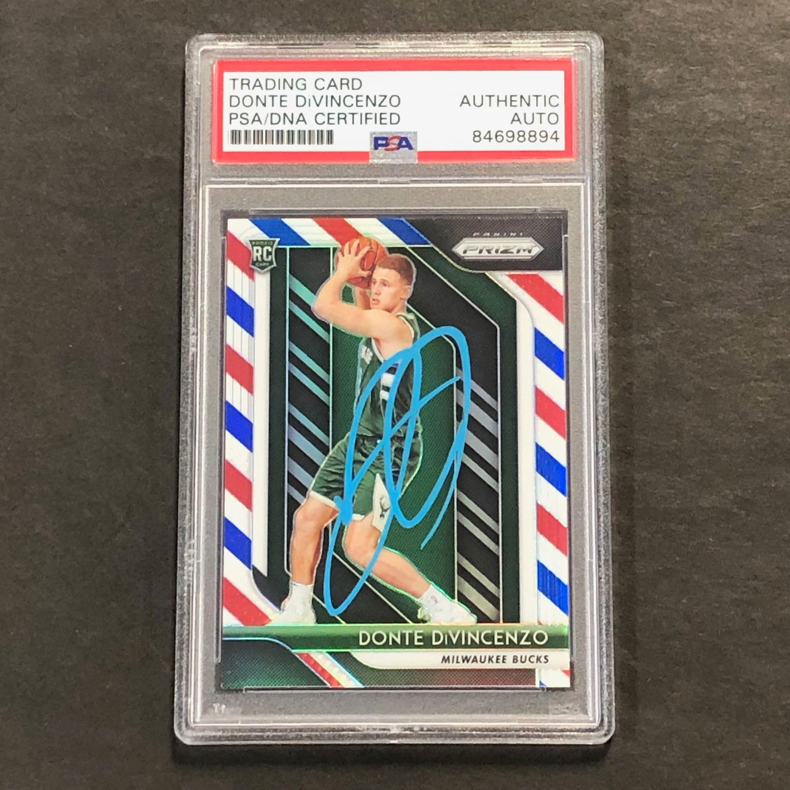 2018-19 Panini Prizm #246 DONTE DIVINCENZO Signed Card AUTO PSA/DNA Slabbed RC B
