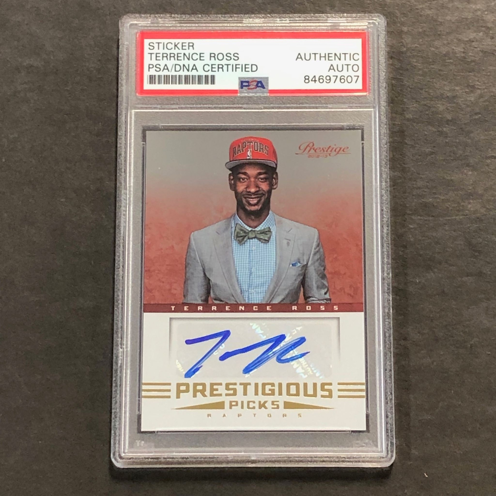 2012-13 Panini Prestige #52 Terrence Ross Signed Card AUTO PSA/DNA Slabbed Rapto
