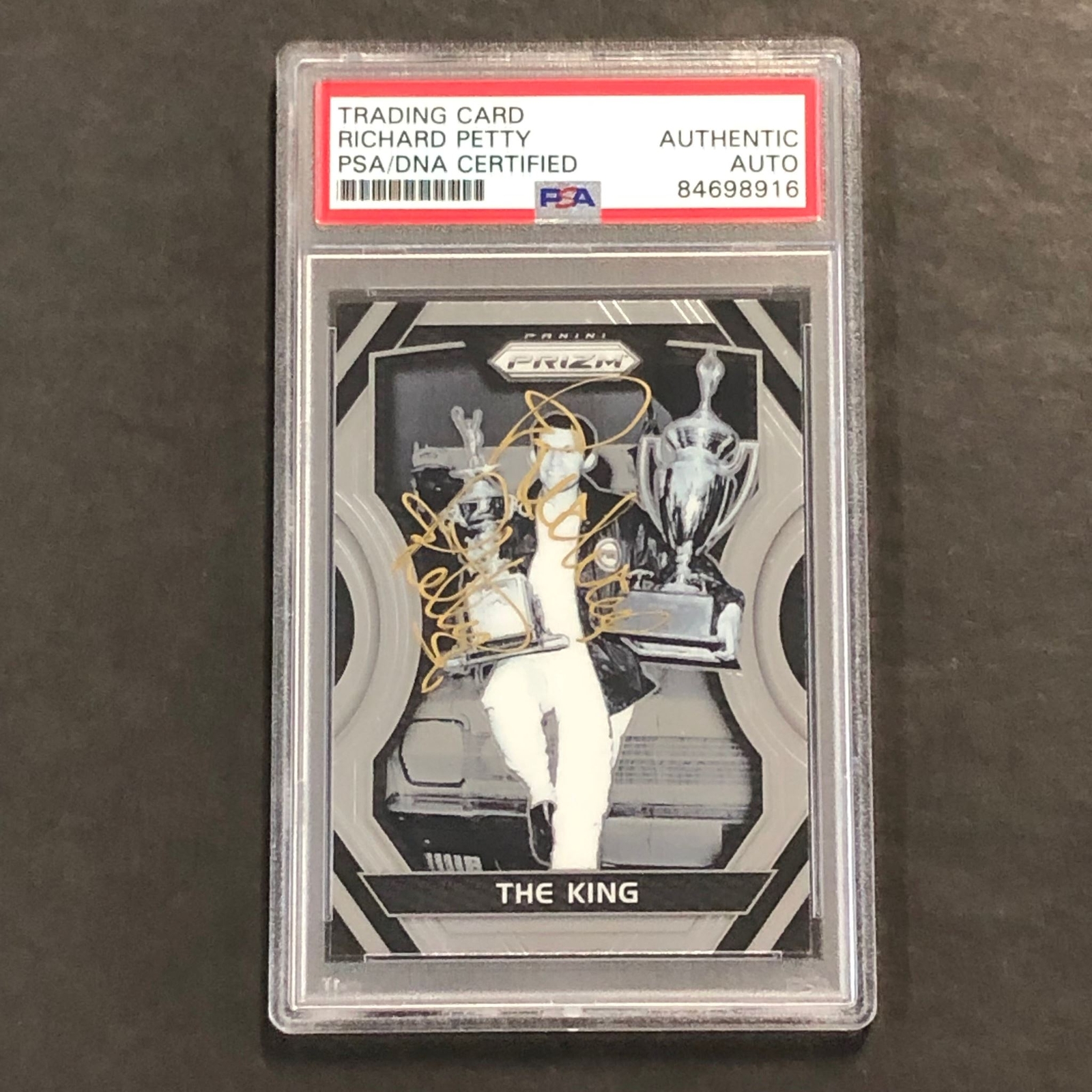 2018 PANINI PRIZM #47 RICHARD PETTY SIGNED CARD AUTO PSA SLABBED NASCAR COLLECTIBLE MEMORABILIA