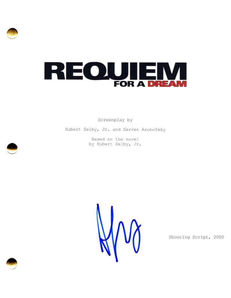 Darren Aronofsky Signed Autograph Requiem for a Dream Full Movie Script - Rare
