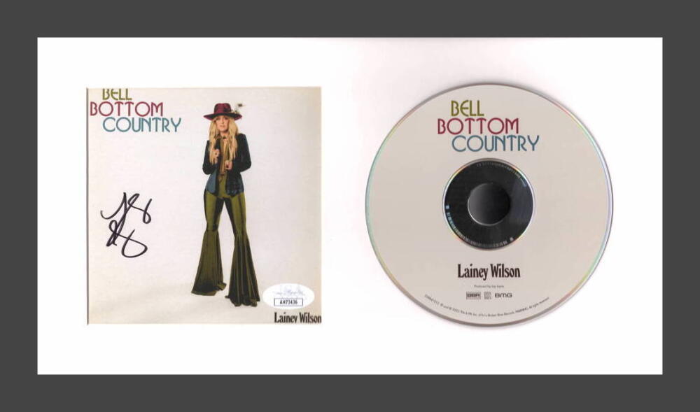 Lainey Wilson Signed Autograph Bell Bottom Country CD Display Ready to Hang! JSA
