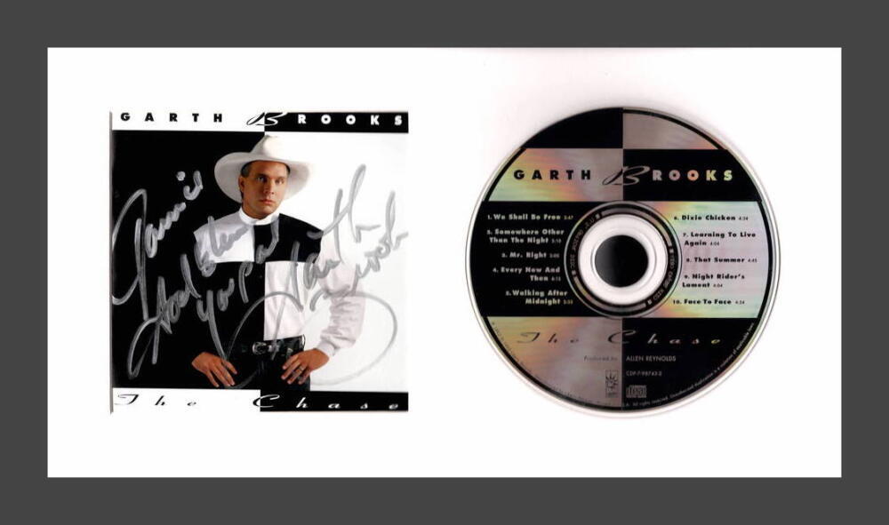 Garth Brooks Signed Autograph The Chase Framed CD Display Country Music Icon PSA

