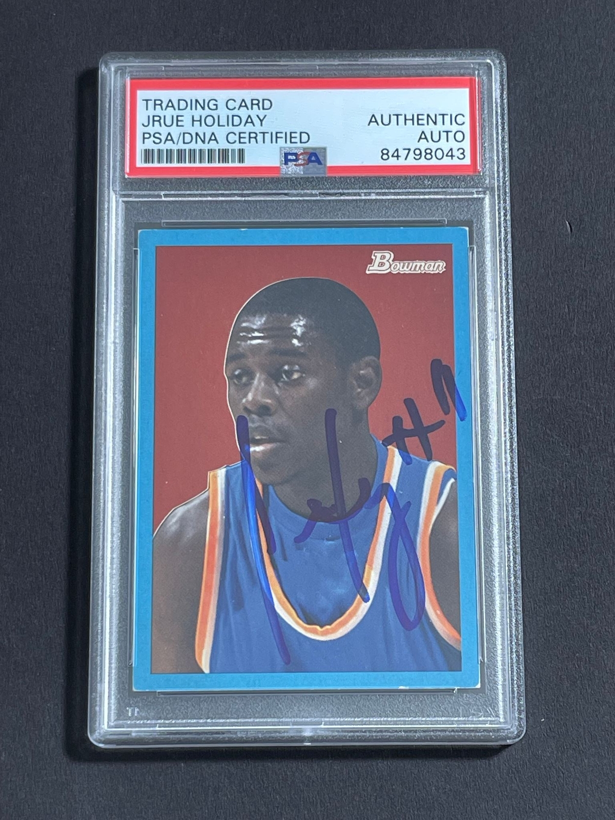 2009-10 Topps Bowman #112 Jrue Holiday Signed Rookie Card PSA Slabbed 76ers
