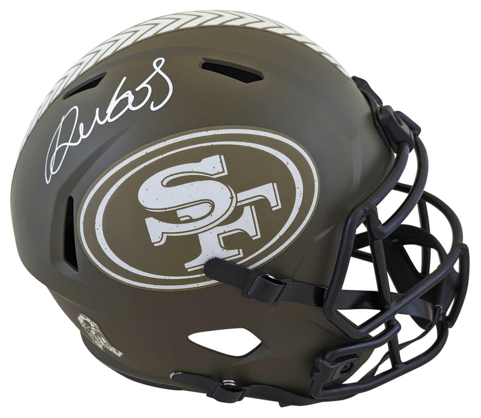 49ers Deebo Samuel Signed Salute To Service Full Size Speed Rep Helmet Fanatics
