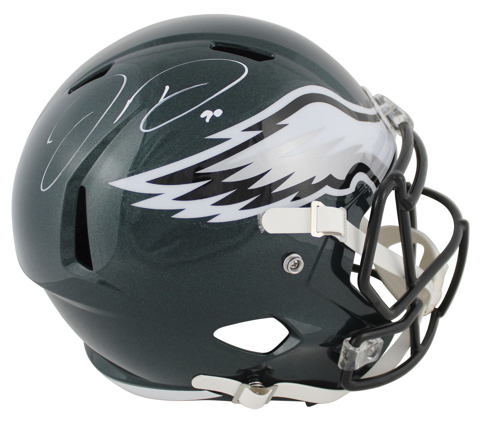 Eagles Jordan Davis Authentic Signed Full Size Speed Rep Helmet BAS Witnessed
