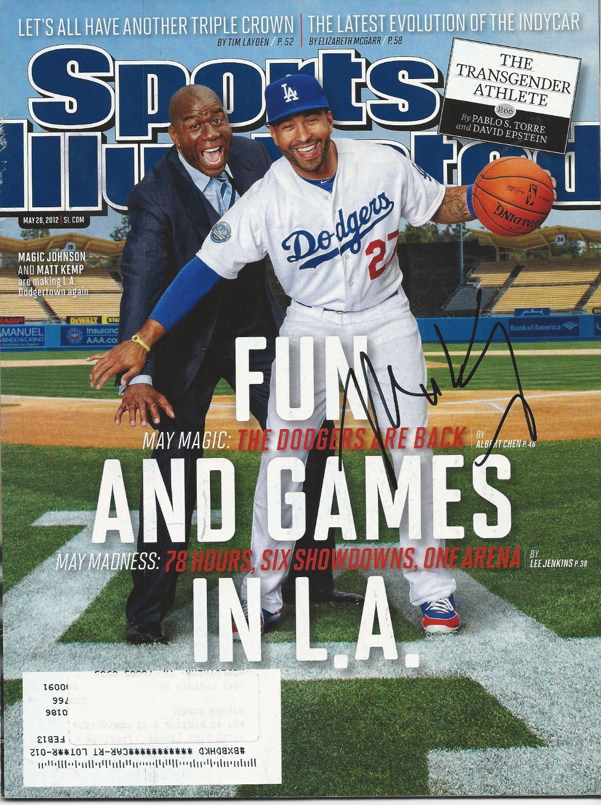 **GFA Sports Illustrated *MATT KEMP* Signed SI Magazine AD1 COA**
