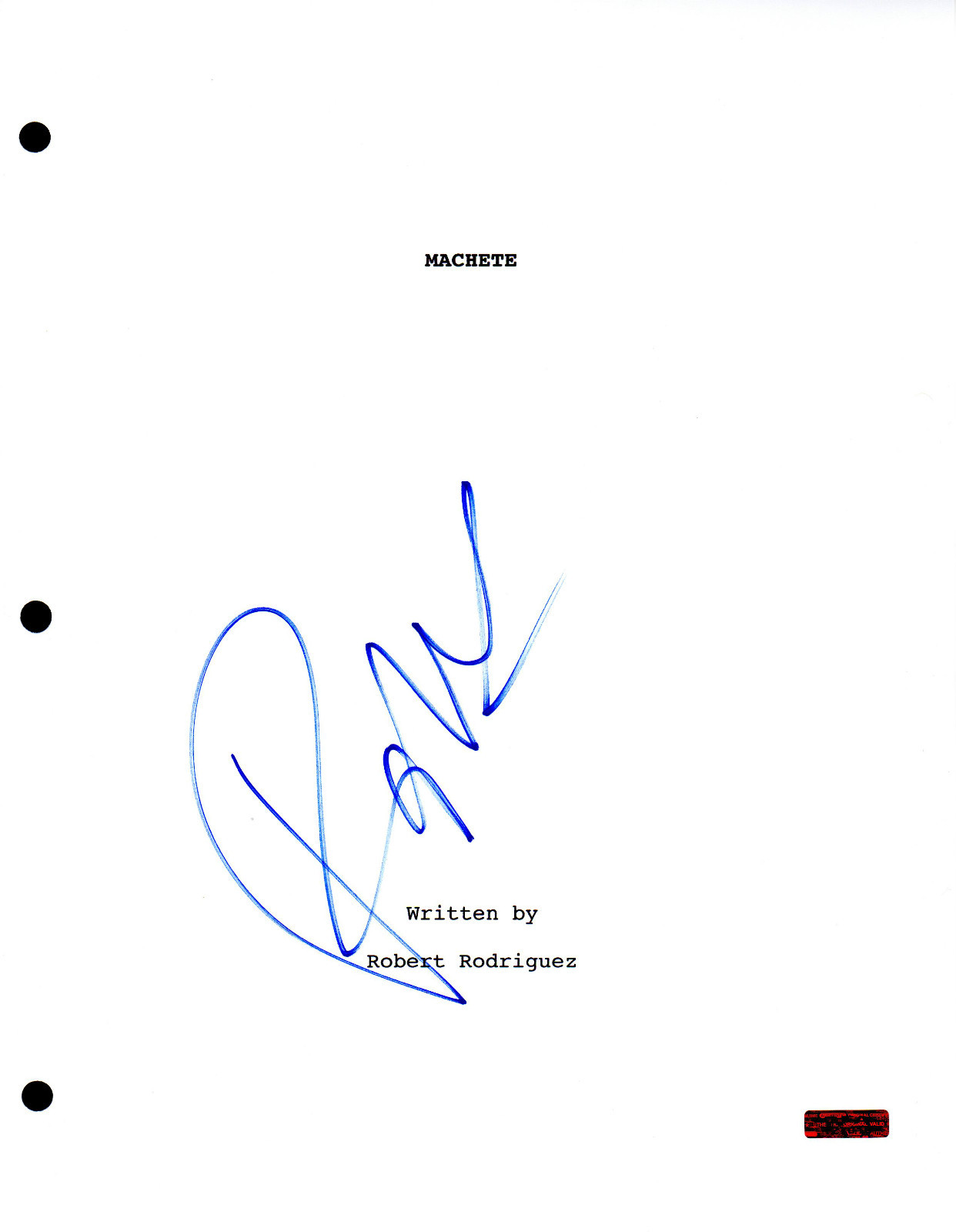GFA Machete * ROBERT RODRIGUEZ * Signed Full Movie Script AD2 COA
