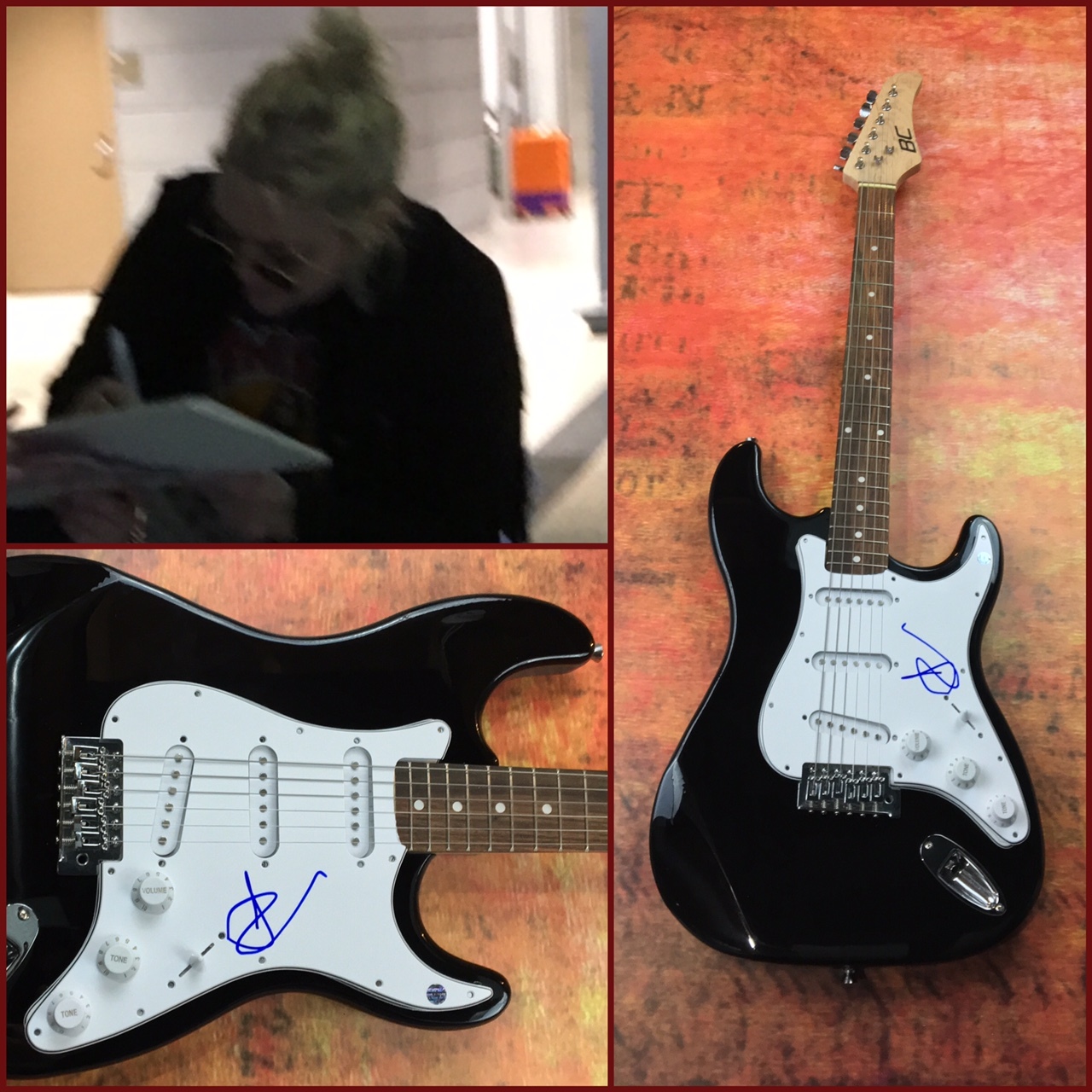 GFA Ex's & Oh's * ELLE KING * Signed Autograph Electric Guitar PROOF AD1 COA