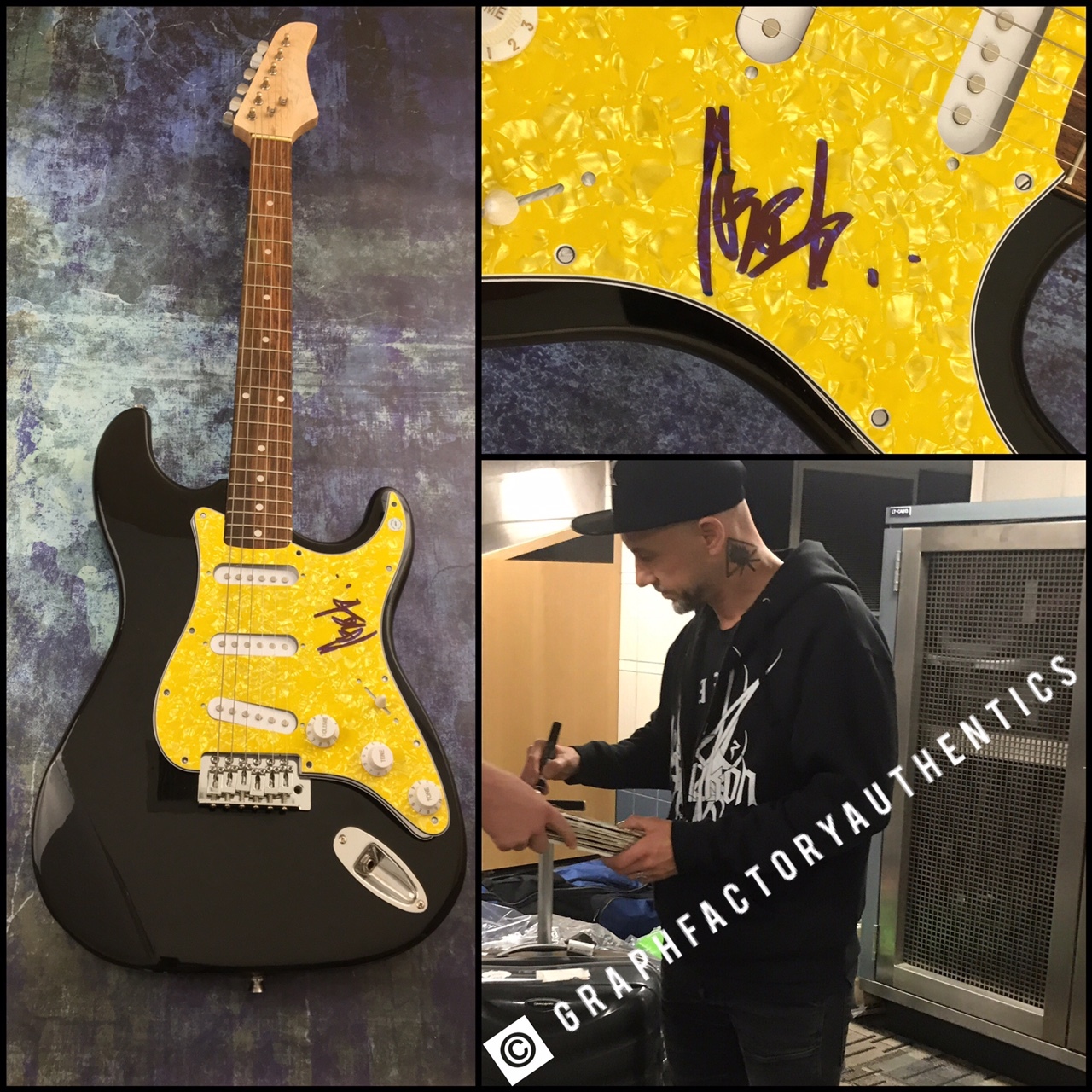 GFA Behemoth Rock Star * ADAM DARSKI * Signed Autograph Electric Guitar AD1 COA