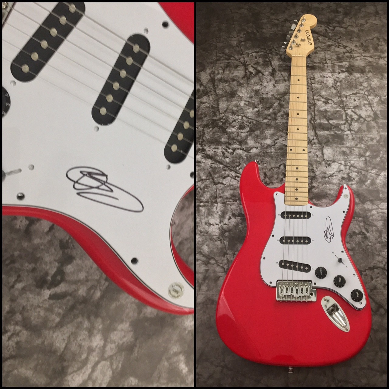 GFA Aaron Bruno Sail Rock Star * AWOLNATION * Signed Electric Guitar A2 COA