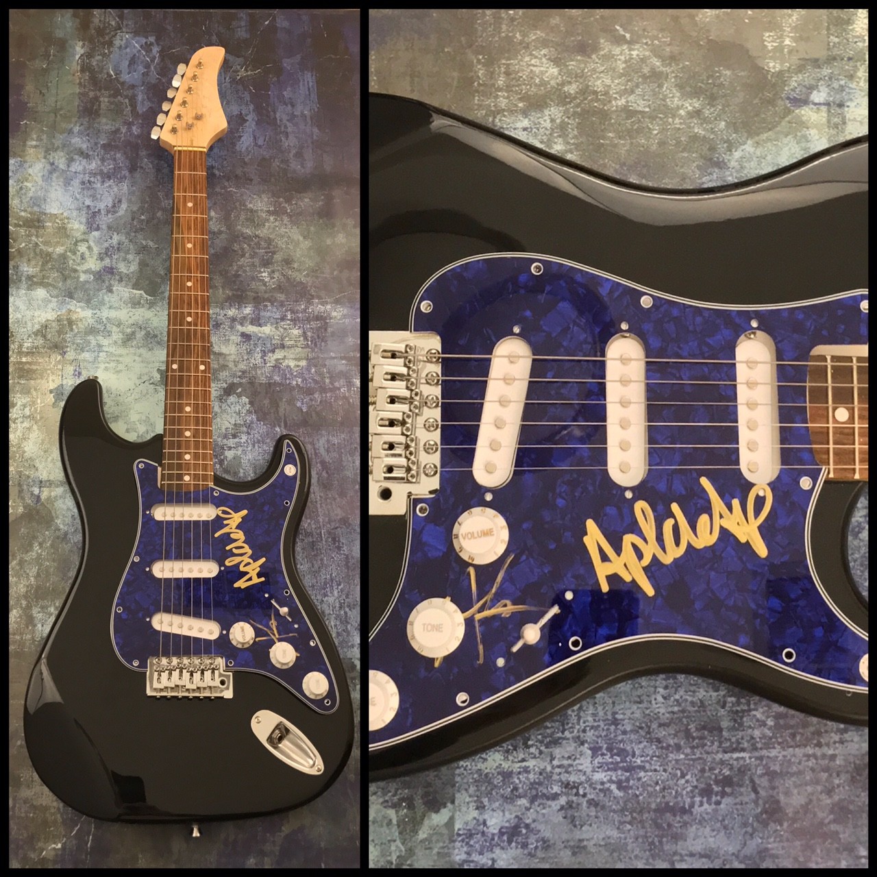GFA Taboo & apl.de.ap * THE BLACK EYED PEAS * Signed Electric Guitar AD1 COA
